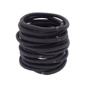 80 Pcs Set Black Hair Ponytail Elastic Tie